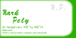 mark pely business card